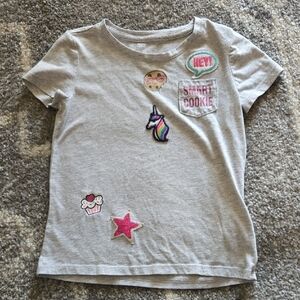 GAP Gray Kids T-Shirt with Colorful Patches